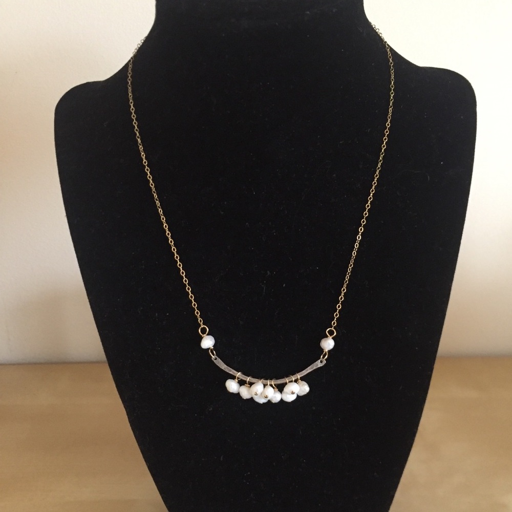 Gold-Filled and Sterling Silver Pearl Necklace